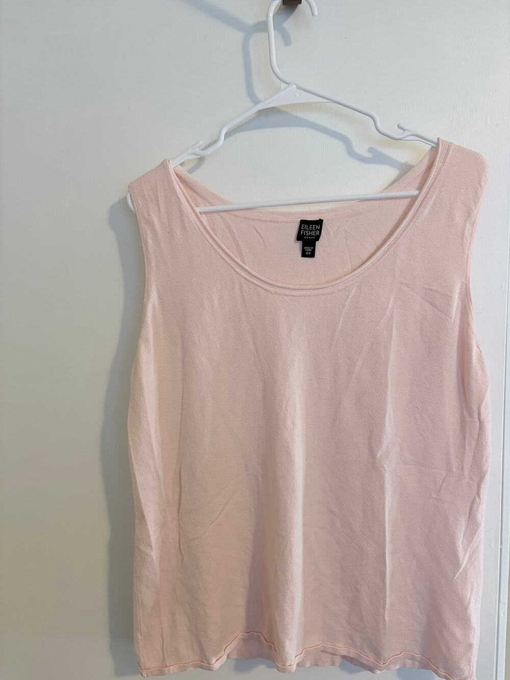 Eileen Fisher Blush Pink Scoop Neck Tank Top